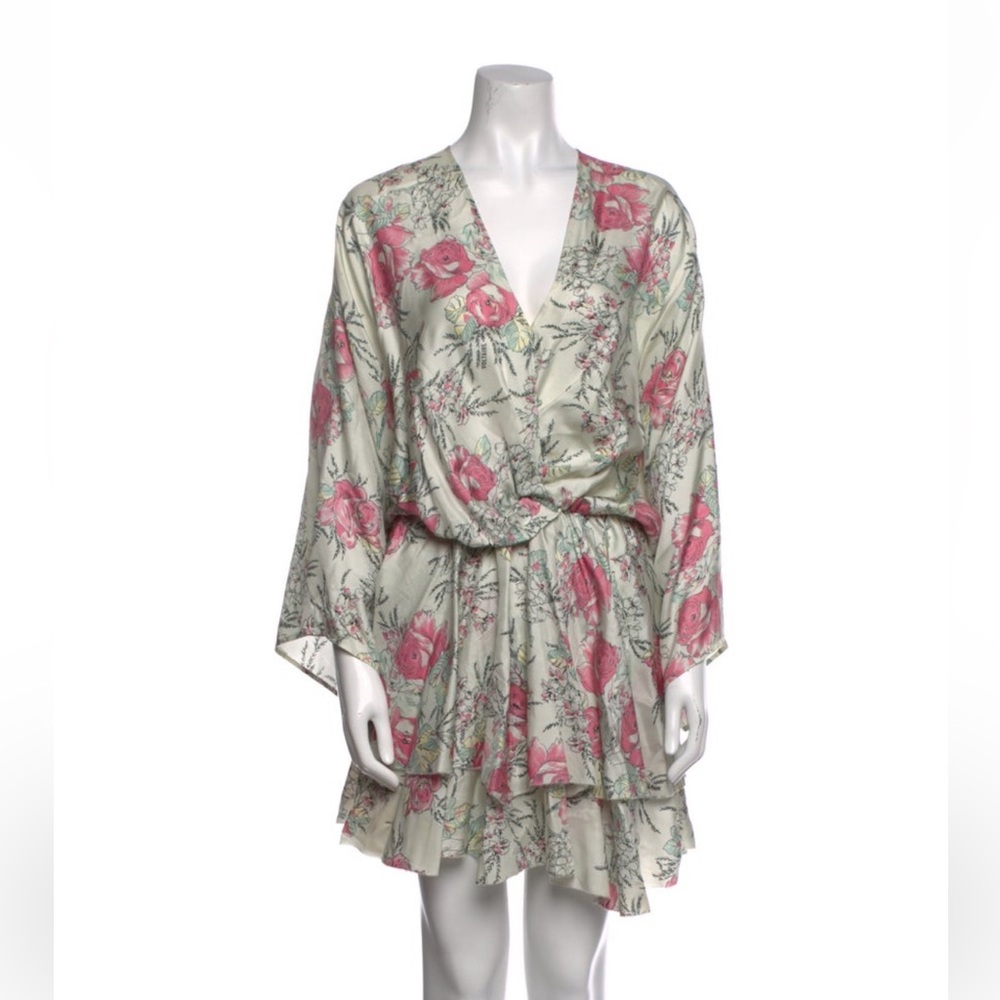 Floral Pink and Green Silk Zadig & Voltaire Dress